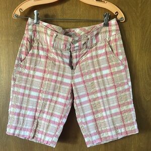 Caslon Pink and White Bermudas Lightweight Summer Shorts